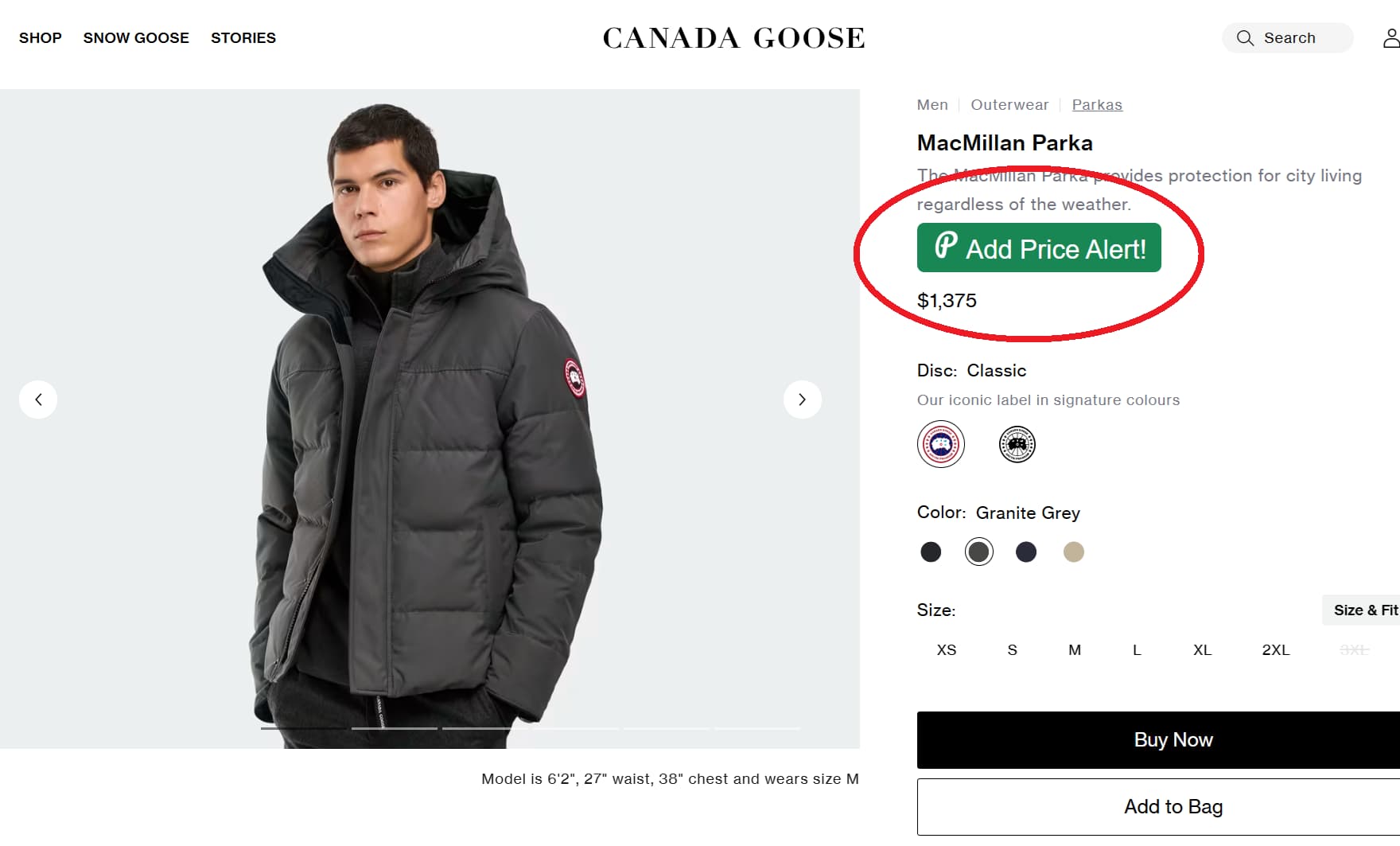 LG price tracker button for product price drop alerts and price history